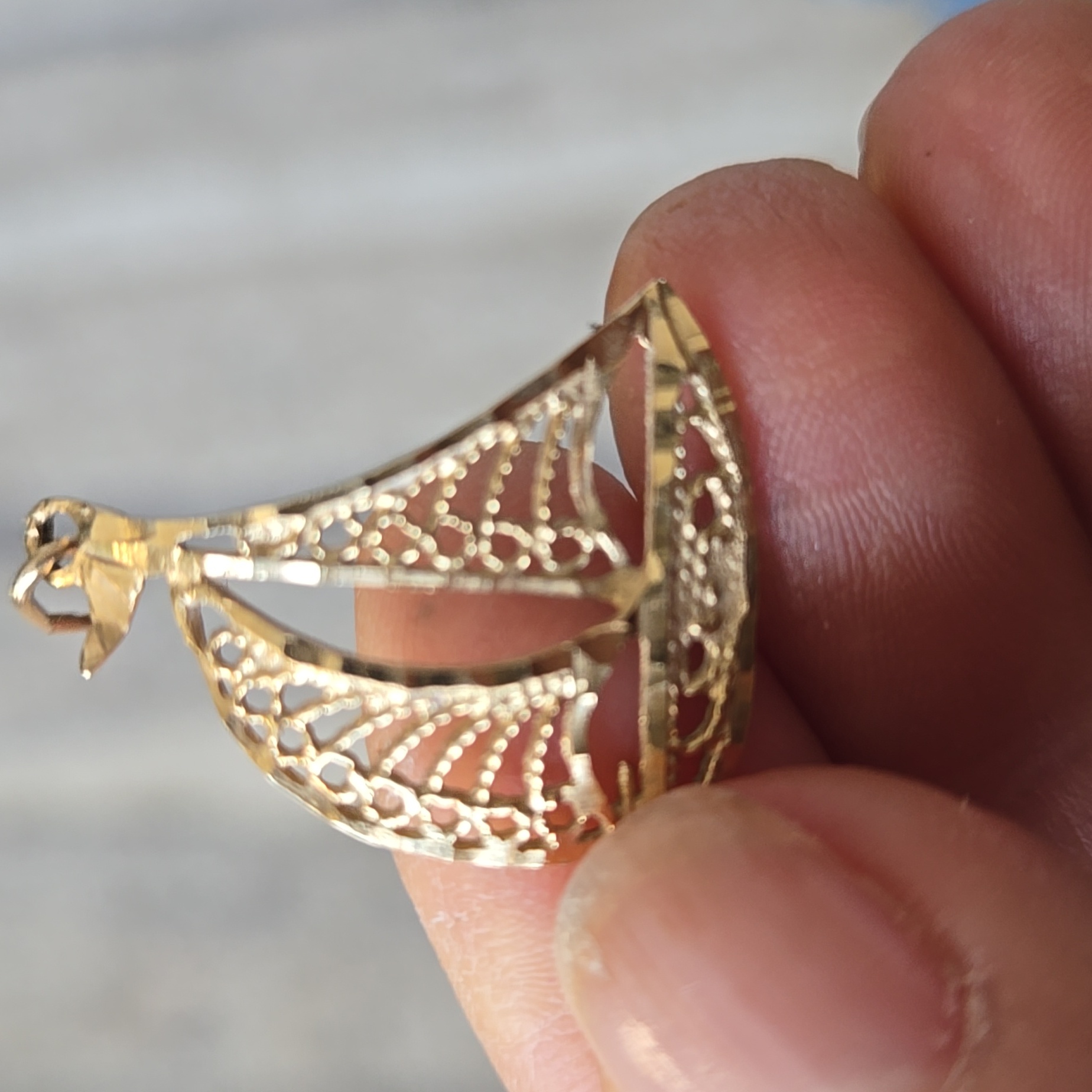 Vintage 14kt Sailboat Charm/Pendant